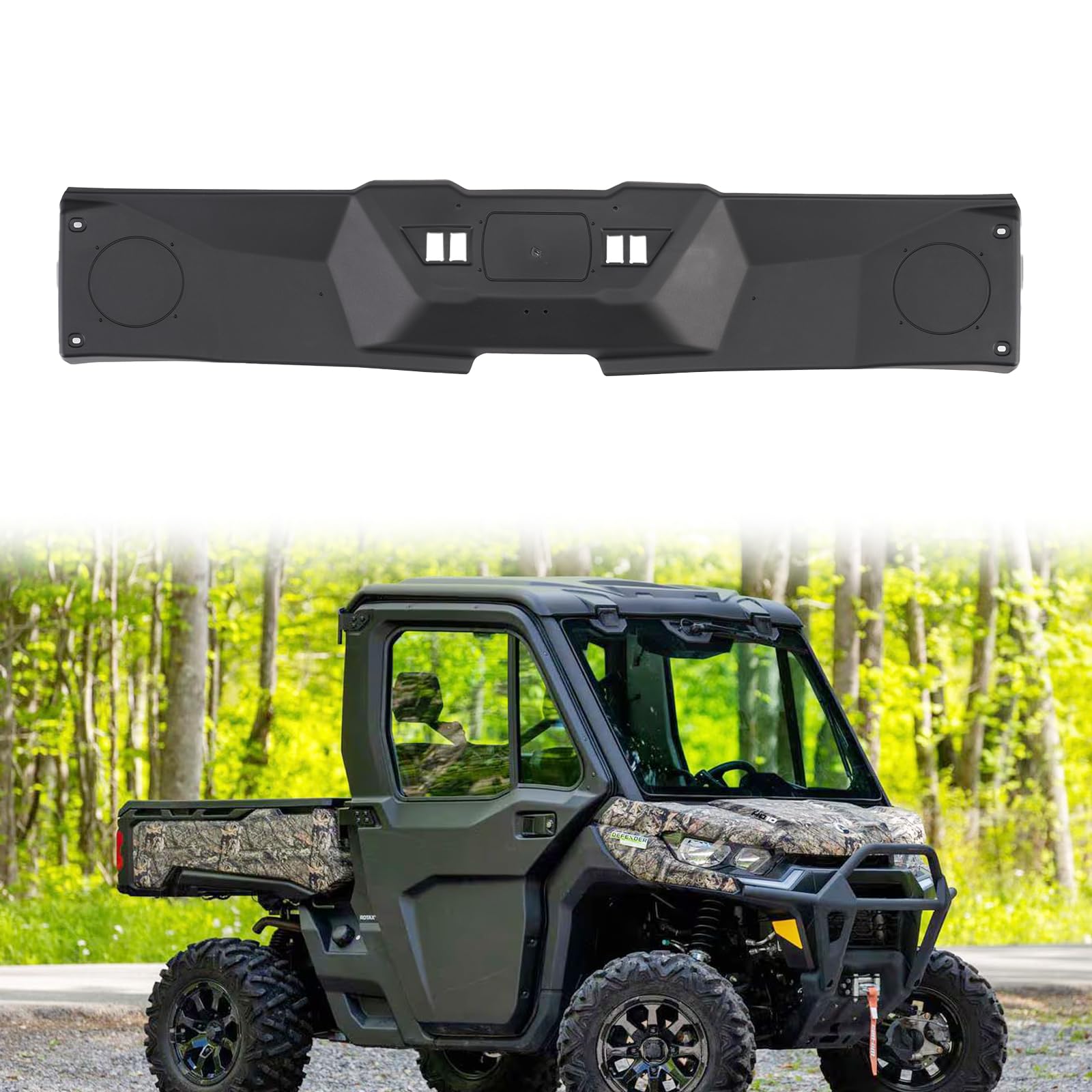 A & UTV PRO Front Roof Liner Overhead for Can Am Defender Max HD10 HD8 Accessories Speaker Mount Pods System Panel Replace OEM #715003098