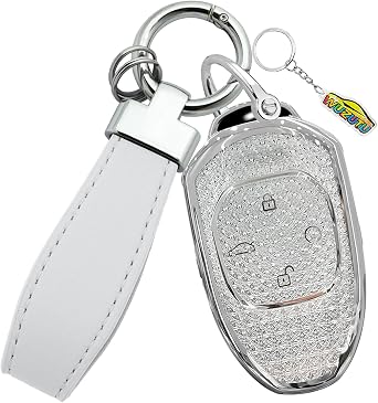 TPU Frame Car Key Fob Case Cover Compatible With GAC Trumpchi GS4 GM8 GA3 GA6 SGS7 GA4 GS5 GS3 Legend GS8 GM6 Empow J12 J13 J14 J15 J16 Waterproof Key Fob Holder Keychain 4 Buttons-A Silver