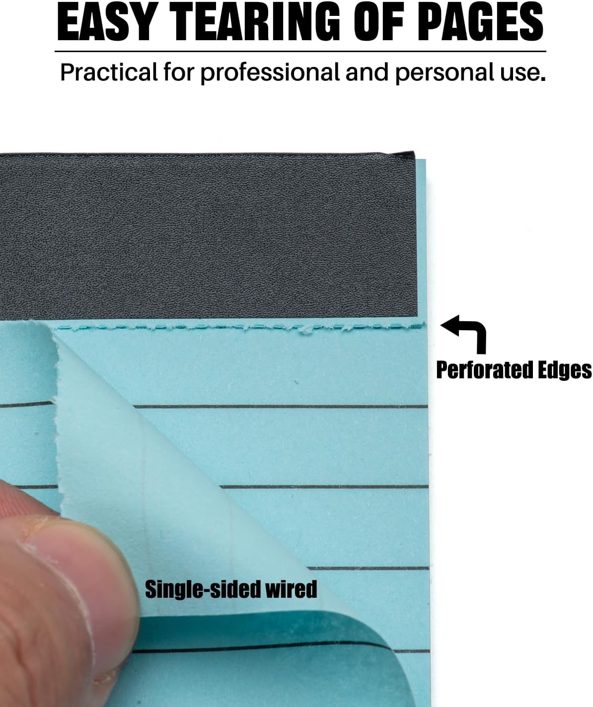 Colored Legal Pads 8.5 x 11 inches 8 Pack,70 GSM/19 LB Rainbow Wide Ruled Writing Pad High Brightness Neon Pads 8 Colors 30 Sheets Per Note pads for School,College,Office,Business-Large - Image 6