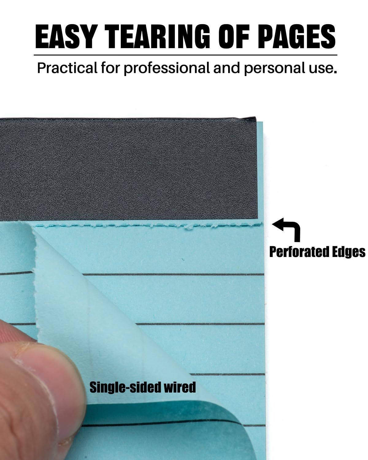 Magecubiku Colored Legal Pads 8.5 x 11 inches 8 Pack,70 GSM/19 LB Rainbow Wide Ruled Writing Pad High Brightness Neon Pads 8 Colors 30 Sheets Per Note pads for School,College,Office,Business-Large