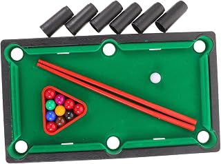 VANZACK 1 Conjunto De Brinquedo De Bilhar Mesa De Bilhar Portátil Micro Conjunto De Brinquedo Para Adultos Mini Mesa De Bilhar Conjunto De Mesa De Bilhar Em Miniatura Squiz Brinquedos