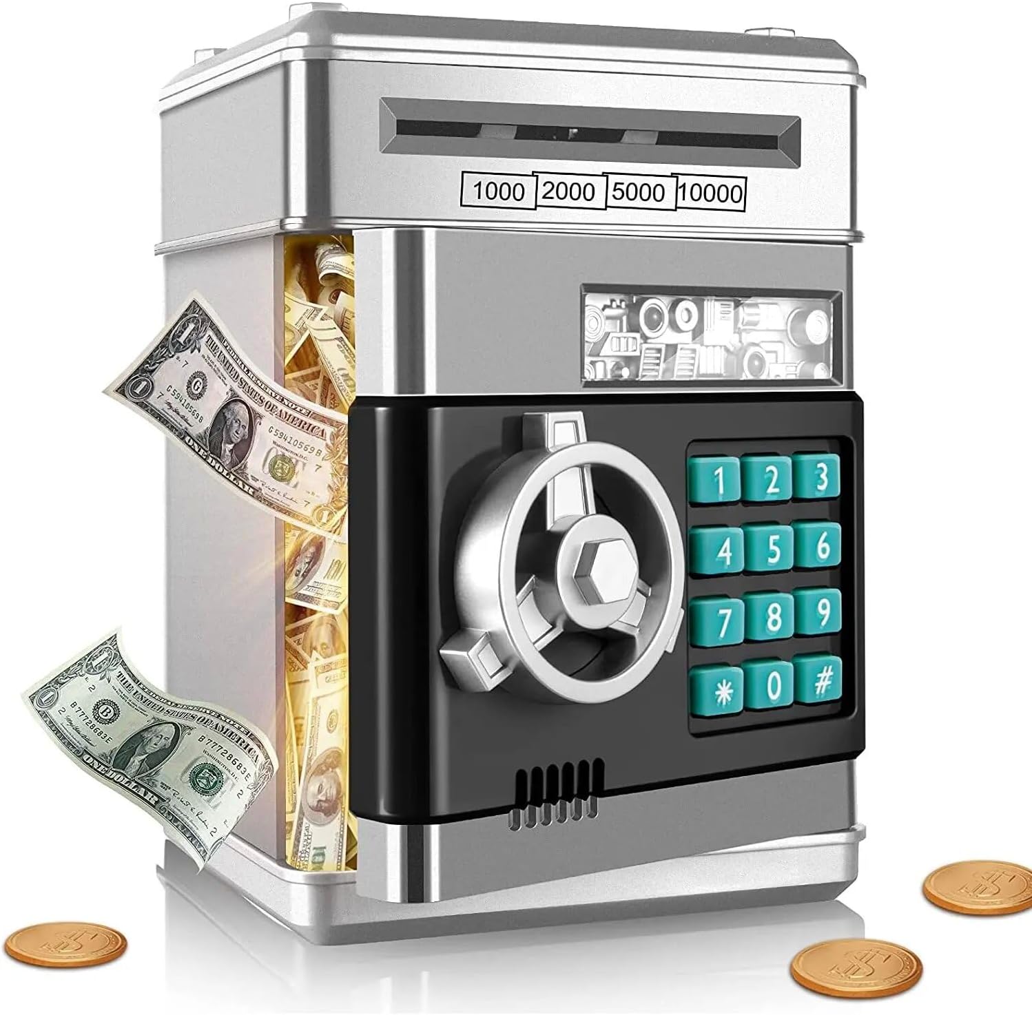 Piggy Banks for Kids, Electronic Password Code Money Banks ATM Banks Box Coin Bank for Children Boys and Girls