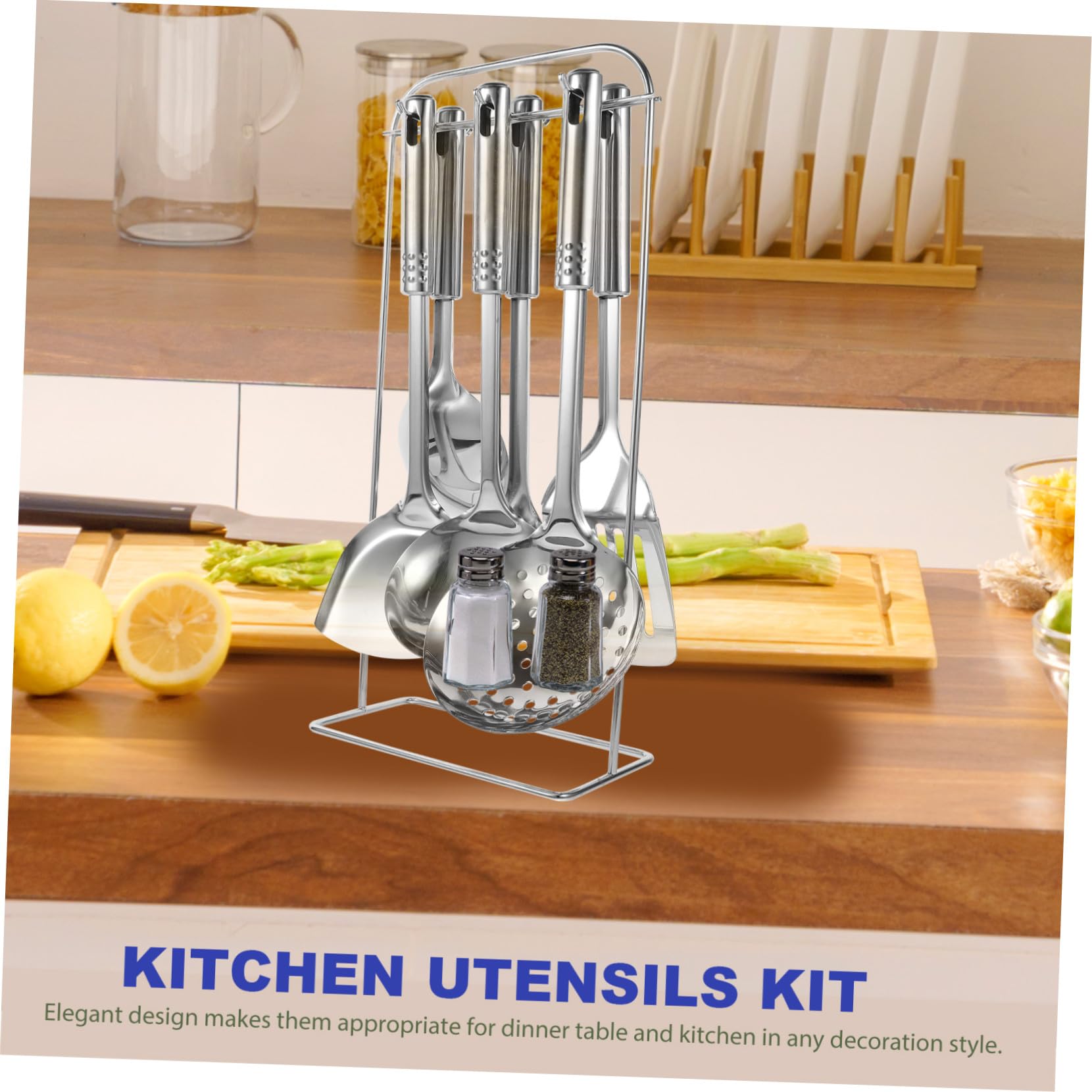 Acero Inoxidable Juego de Utensilios de Cocina, 7 Piezas