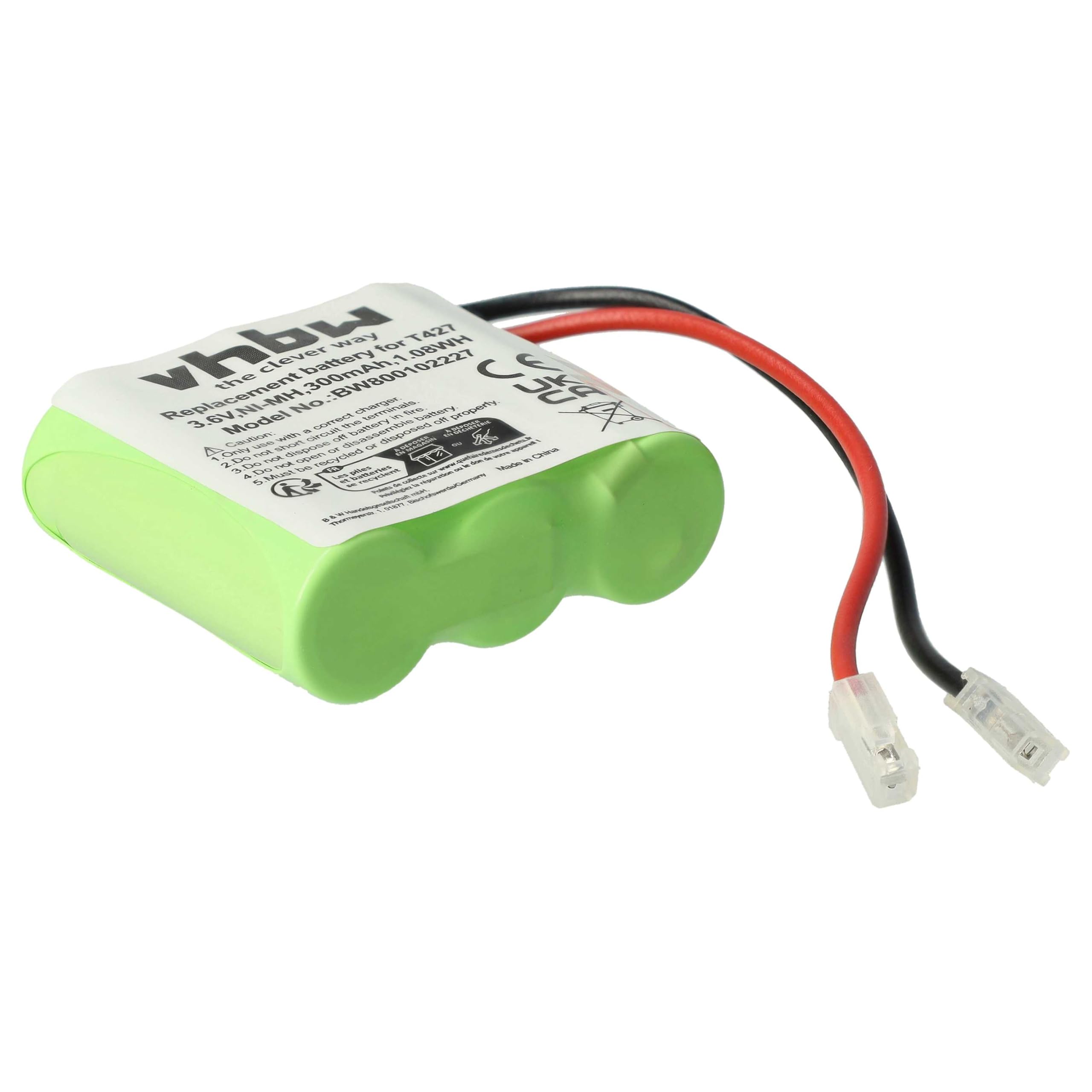 Bateria NI-MH 600 mAh 3,6 V nadaje się do BINATONE, COMMODORE, PANASONIC itp. zastępuje T427, 30AAAM3BMX