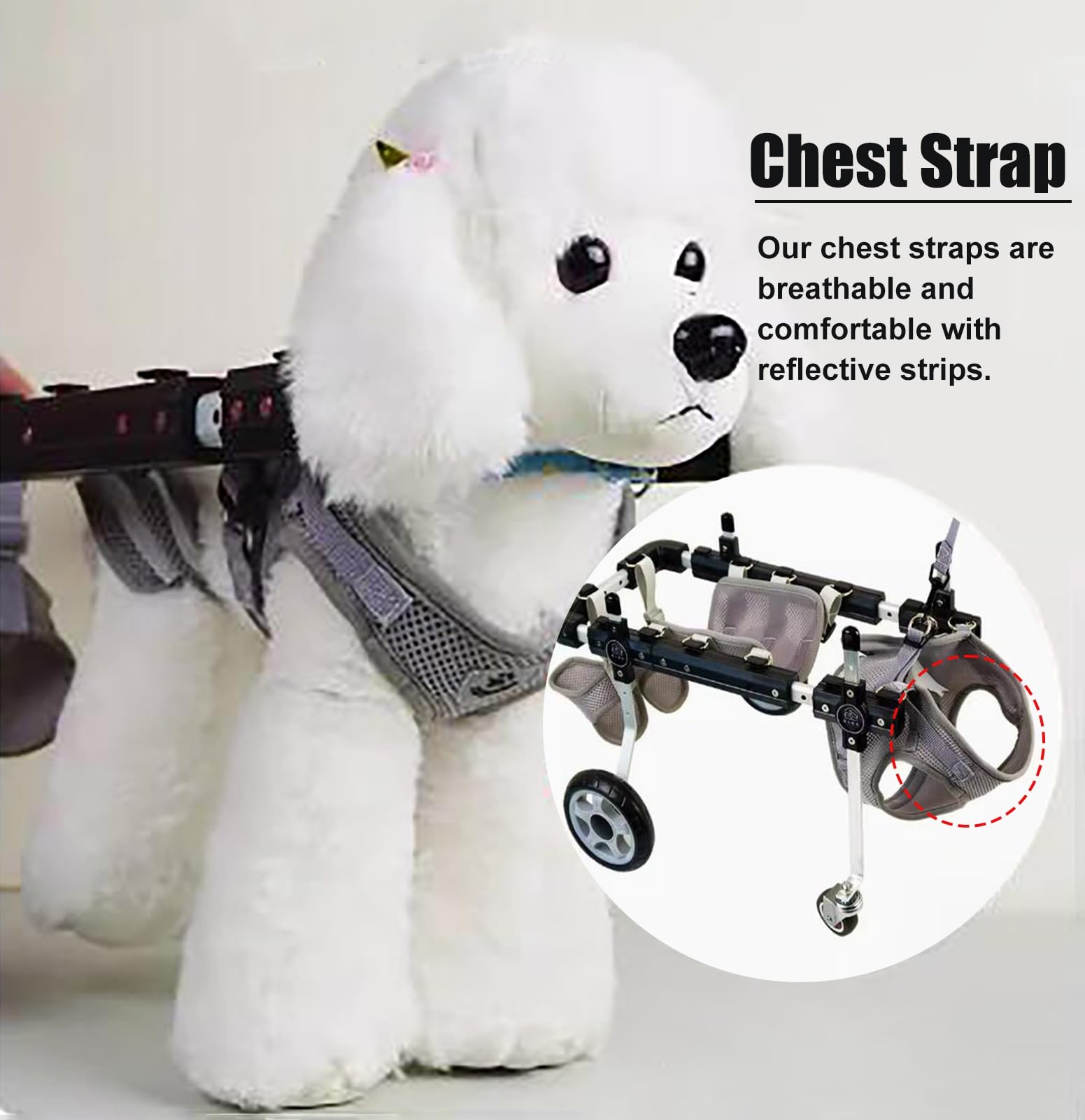 Amazon.co.jp: 犬 車椅子 前足/後足用のフルサポート犬用車椅子、麻痺