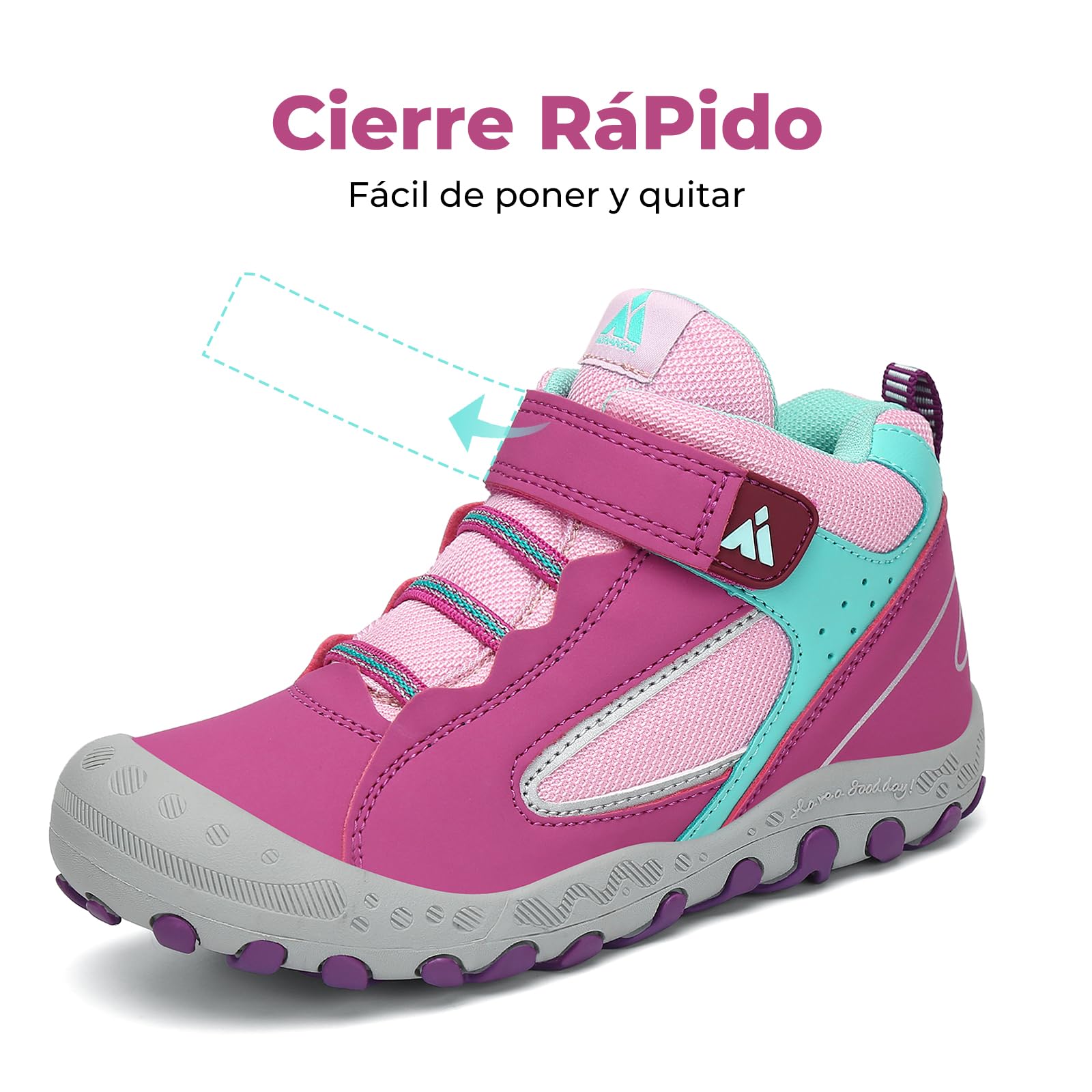 Mishansha Unisex Niños Zapatos de Senderismo para Antideslizante y Ligero Botas para niña Botas de Montaña — view 5