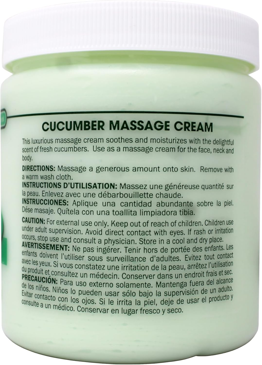 Queen Helene Cucumber Professional Massage Cream, Soothing and Moisturizing, 15 oz (Pack of 2)