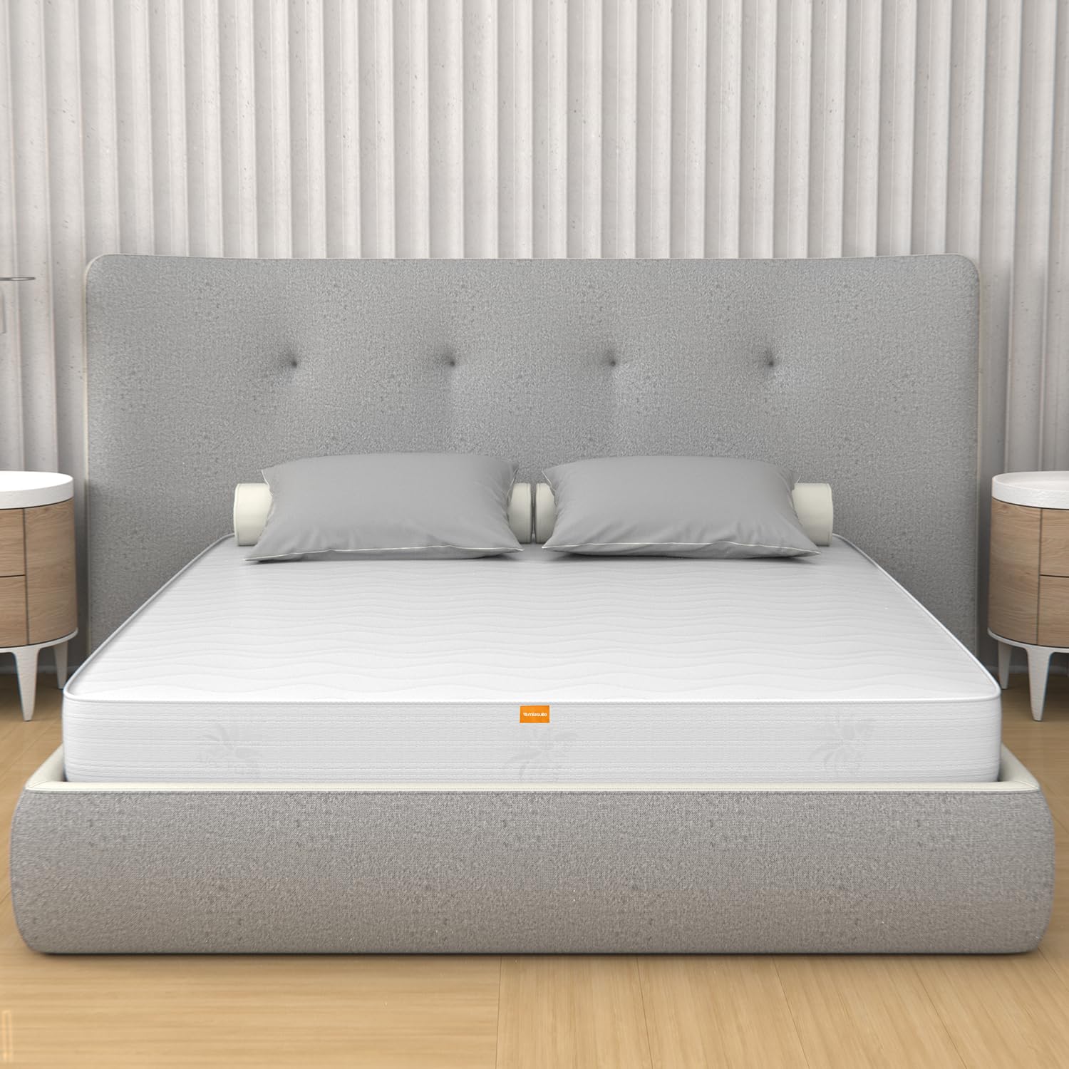 Matelas 140x180 cm Haut 10 cm pour lit - Pliable, Revêtement Aloe Vera, Anallergique, Anti-​acarien | Plus H10.