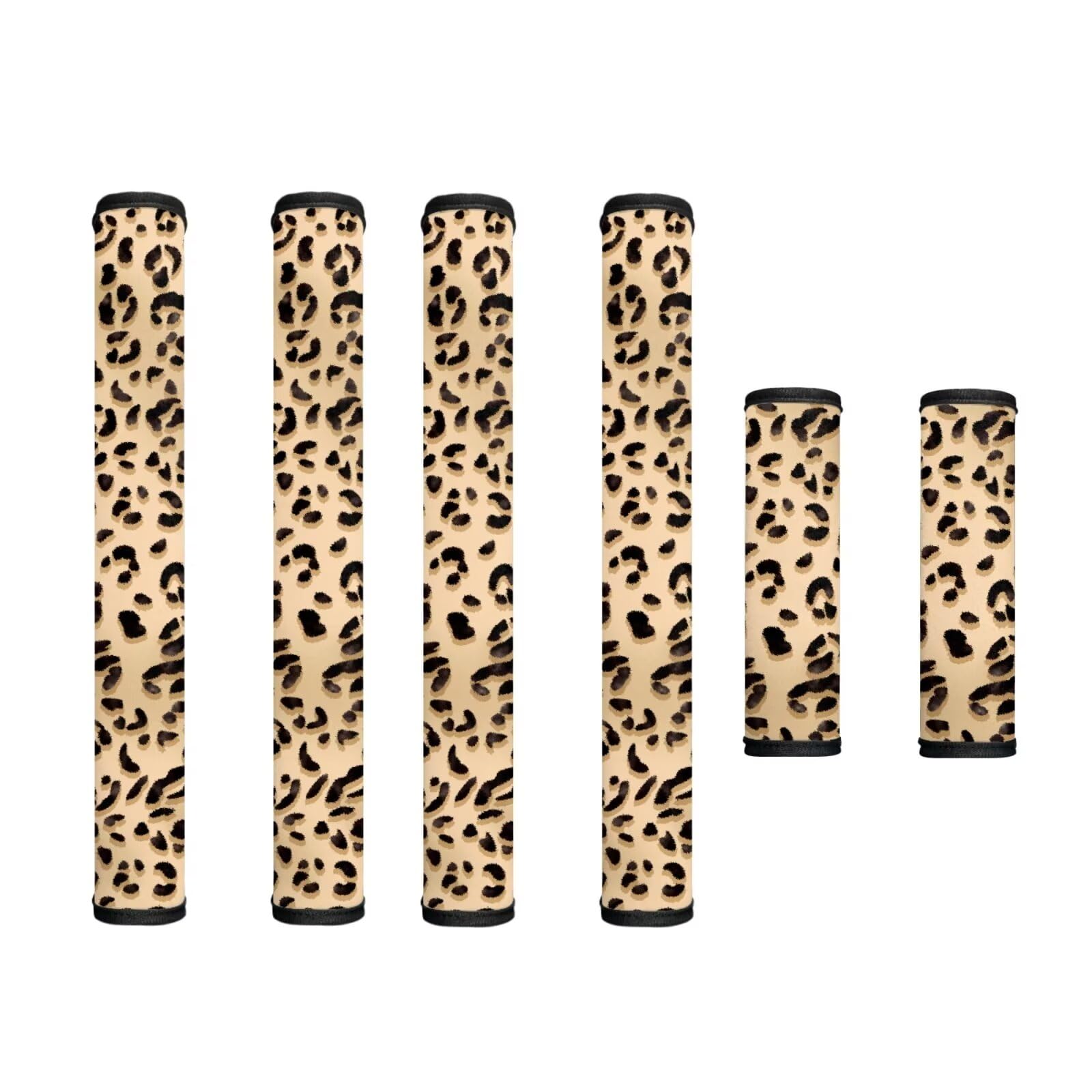Refrigerator Door Handle Covers Set of 6 Kitchen Appliance Decor Handles Washable Waterproof Anti-Stain Oven Stove Handle Protector Kitchen Decor and Accessories, Leopard Print