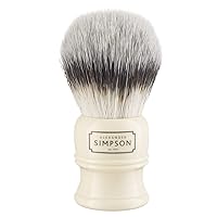 Vista 3 de Alexander Simpsons Trafalgar 3 Brocha de afeitar - T3 Fibra sintética de alta densidad con mango falso de marfil - Simpson Shaving Brushes