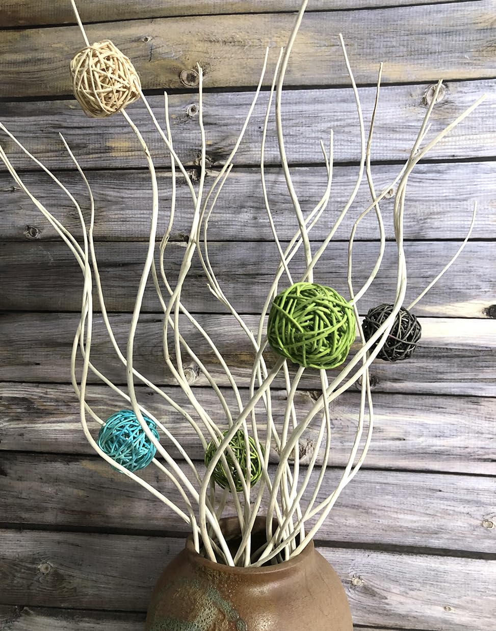 Dried Curly Willow Branches, Decorative Vase Filler Branches for Decoration, Ting Ting Branches for Vases Xmas Tree Garland Wreath Home Craft Glitter Decor (White)