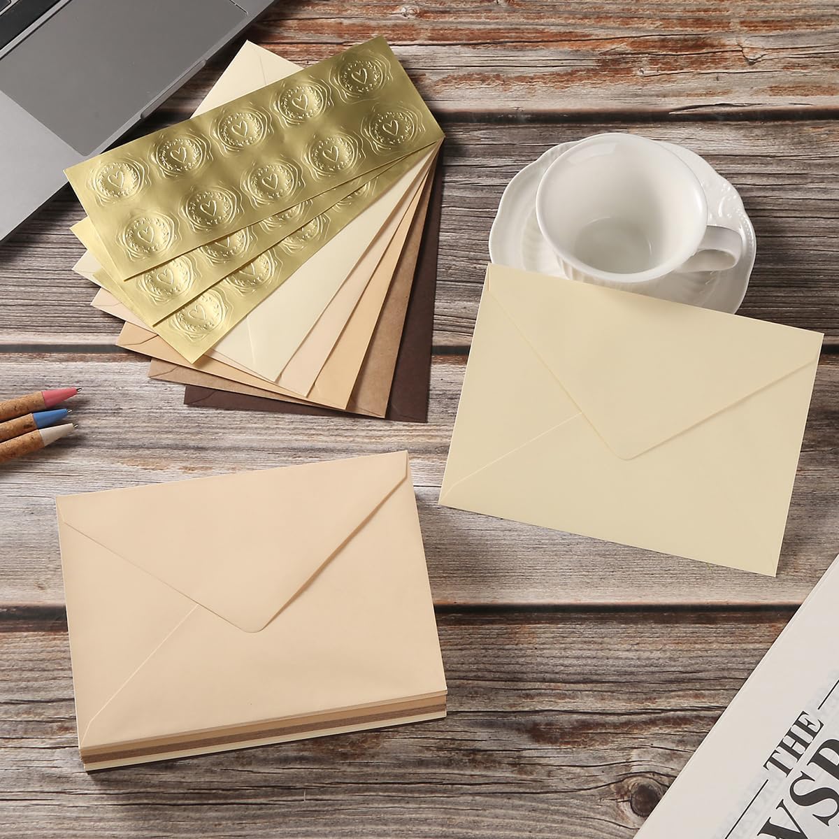50 Pack Colored A7 Invitation Envelopes 5x7 Brown, 5 1/4 x 7 1/4 in image 3