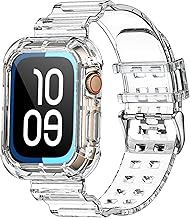 NotoCity Strap Compatible with Apple Watch Series 9/8/7 45 mm, Apple Watch SE/6/5/4/3/2/1 42 mm/44 mm Replacement Strap, Transparent, Creative (White)