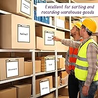 Vista 6 de 150 bolsillos de borrado en seco, fundas de bolsillo transparentes de 10 x 13 pulgadas con 18 anillos reutilizables de gran tamaño para boletos