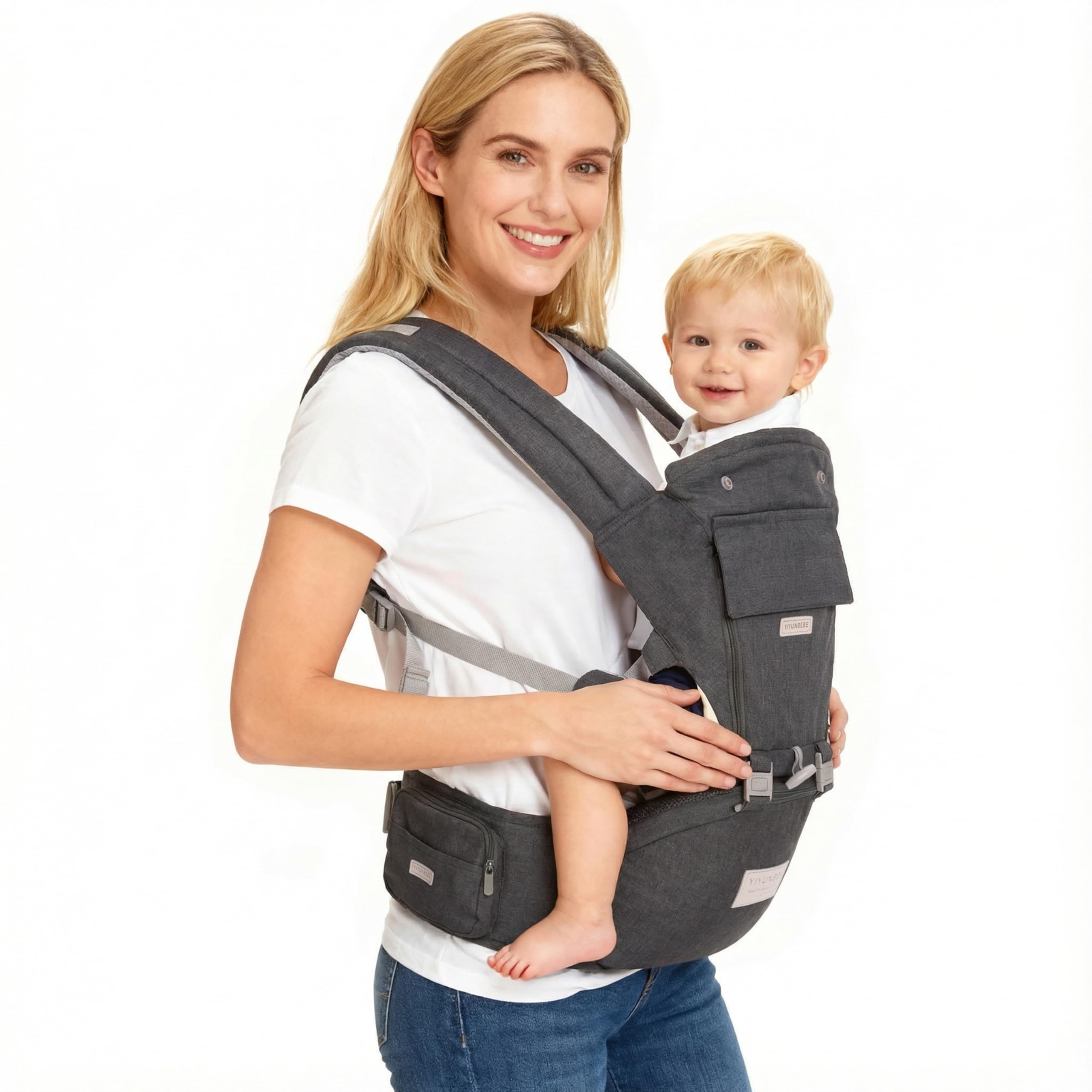 YIYUNBEBE Baby Carrier Newborn to Toddler Baby Carriers with Seat Infant Baby Holder Backpack Baby Carriers Front and Back for Carrying and Hiking (