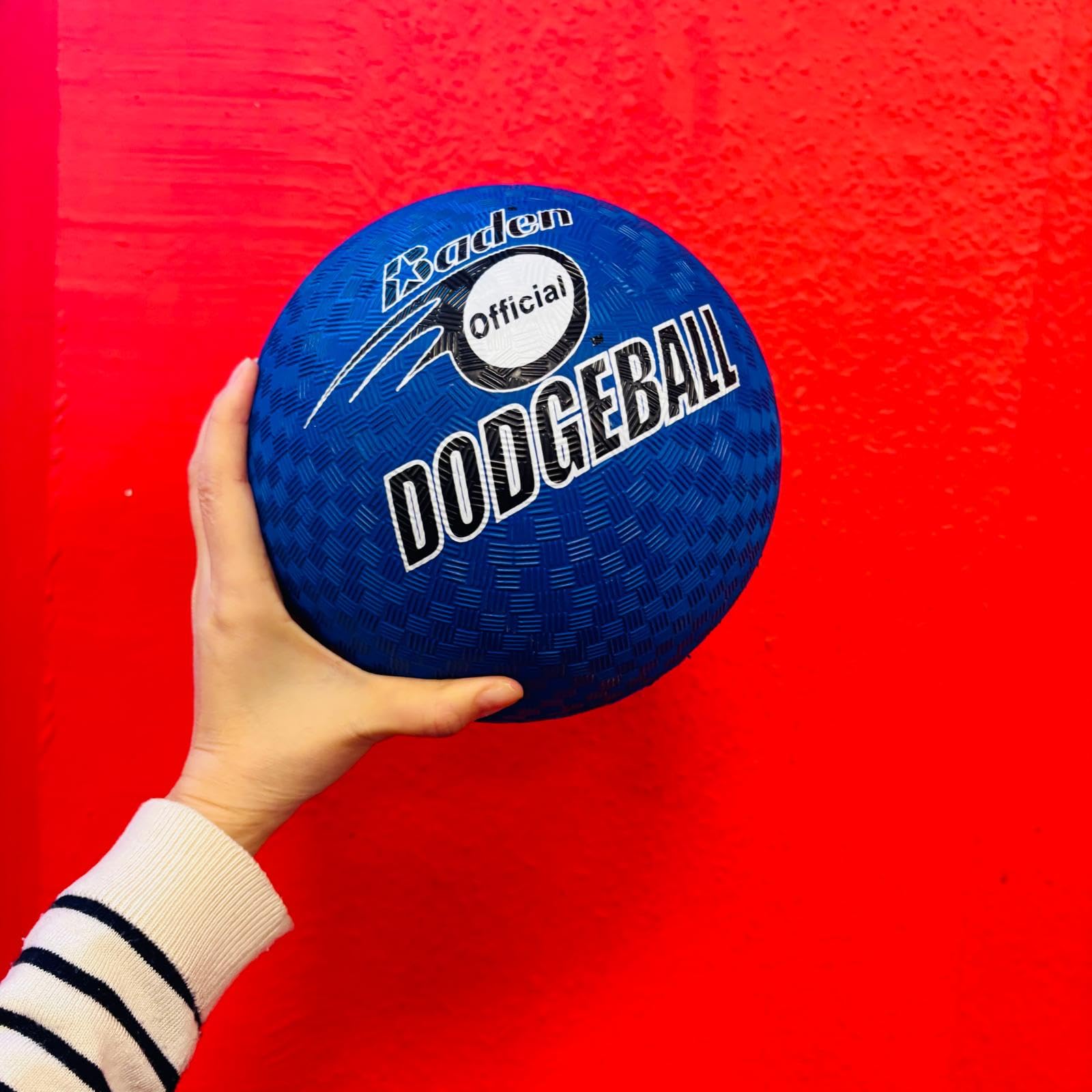 Baden Dodgeball – Soft Rubber 2-Ply Construction, Durable Indoor and Outdoor Ball – Excellent Grip, Multi-Purpose Sports Ball – Available in Sizes 7 and 8.5