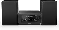 Panasonic SC-PM700PP-K 80W Compact Stereo System: CD Player, Bluetooth, FM Radio, USB, Bass/Treble Control & Remote
