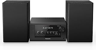Compact Stereo System with CD Player, Bluetooth, FM Radio and USB with Bass and Treble Control, 80W Stereo System for Home with Remote Control - SC-PM700PP-K (Black)