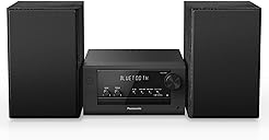 Panasonic Compact Stereo System with CD Player, Bluetooth, FM Radio and USB with Bass and Treble Control, 80W Stereo System for Home with Remote Control - SC-PM700PP-K (Black)
