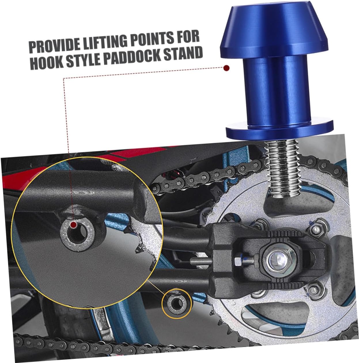 Motorcycle Swing Arm Sliders Spools Cnc 8mm Blue 4pcs Replacement Swingarm Screw Stand for Motorbike Accessories