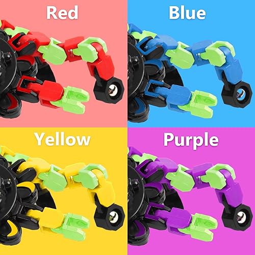 Miniatura 10 de Fidget Spinners, robot de cadena transformable para hacer tú mismo, que brilla en la oscuridad, juguete mecánico creativo para aliviar el estrés,