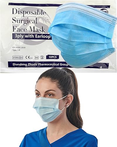 50 piezas de cubrebocas desechables, 3 capas, filtro, no tejido, antipolvo, lazo de oreja cómodo