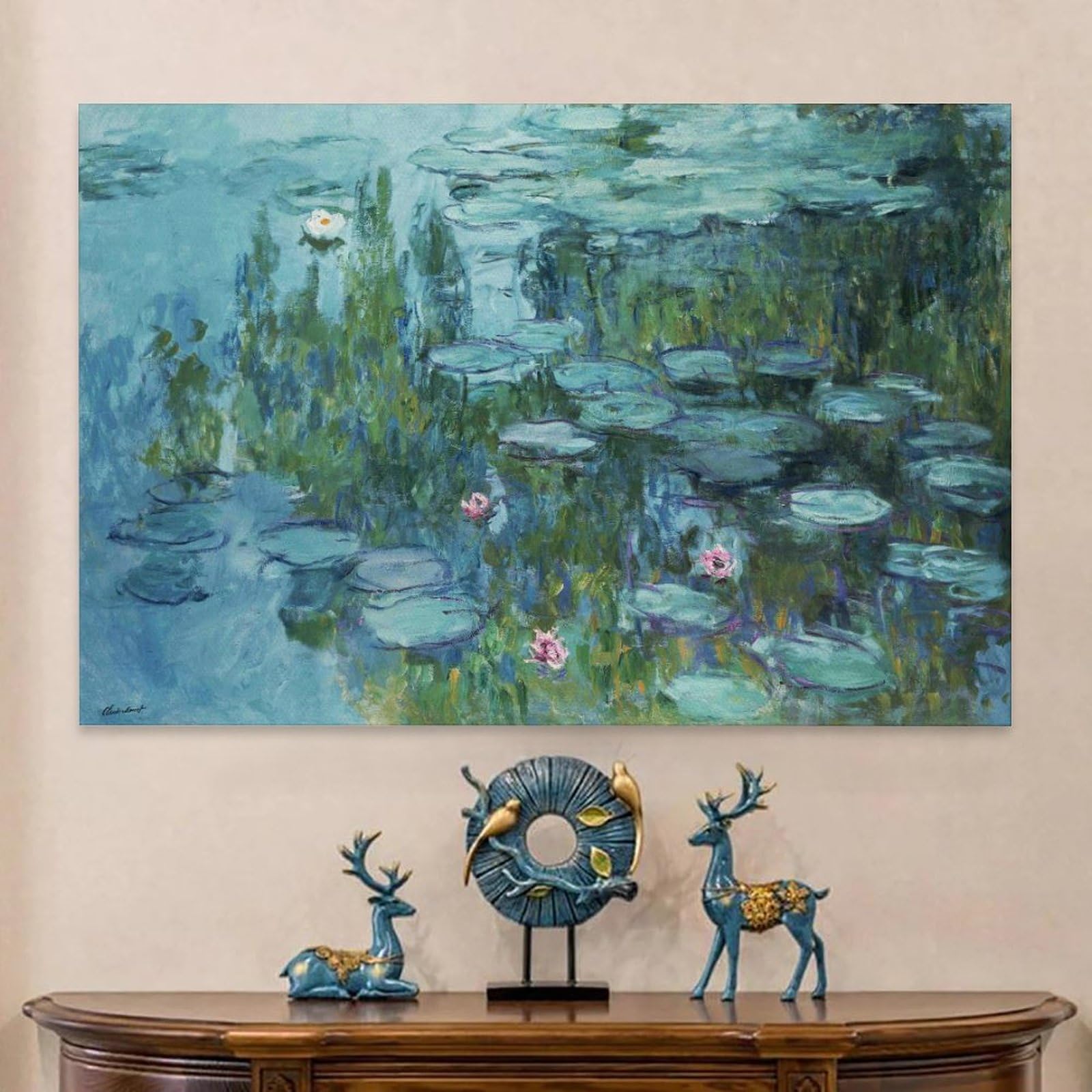 Amazon.co.jp: クロード・モネClaude Monet絵画作品（睡蓮 1915年