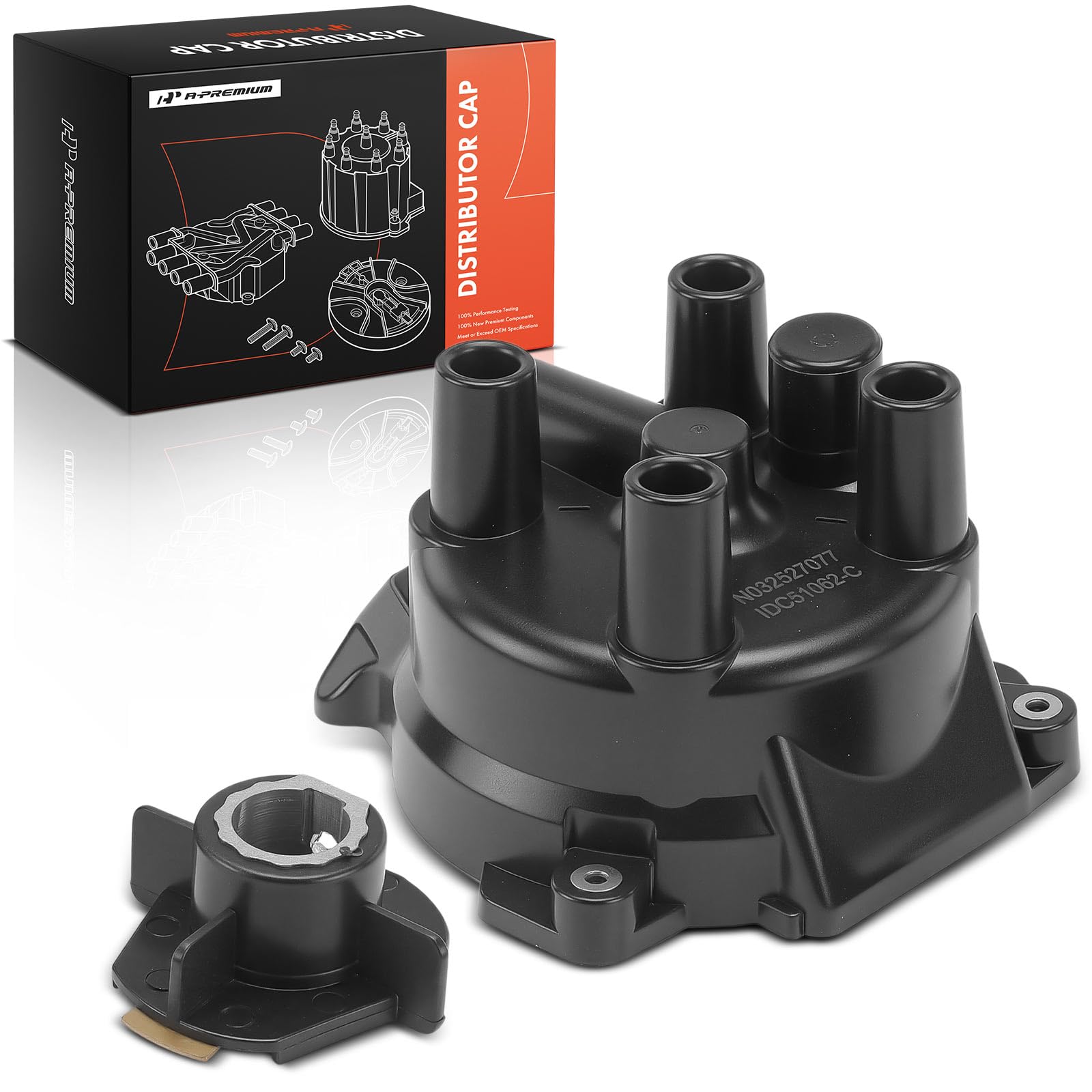 A-Premium Ignition Distributor Cap Compatible with Nissan Sentra 1995-2000 1.6L, Frontier 1998-2004 2.4L, Xterra 2000-2004 2.4L, 200SX 1995-1998 1.6L,