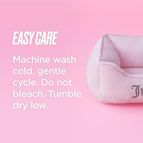 Miniatura 4 de Juicy Couture Crown Bling - Cama rosa para mascotas para perros y gatos, tamaño pequeño, 24 x 14 x 8 pulgadas