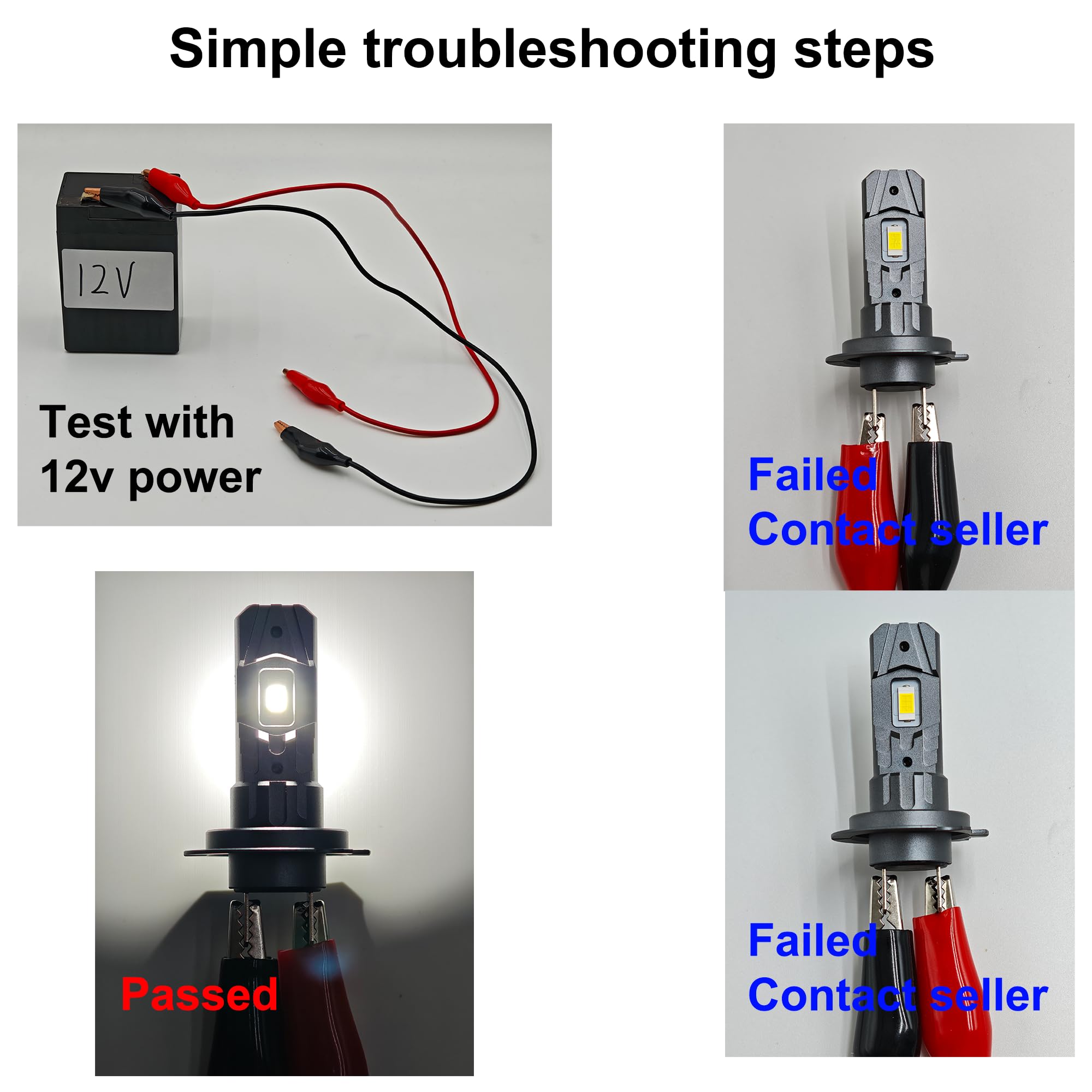 lampadine h7 led 20000lm, lampadina per fari auto e moto, kit lampada 12v per abbaglianti o anabbaglianti o fendinebbia, dimensioni 1:1 alogena, luce bianca 6000k
