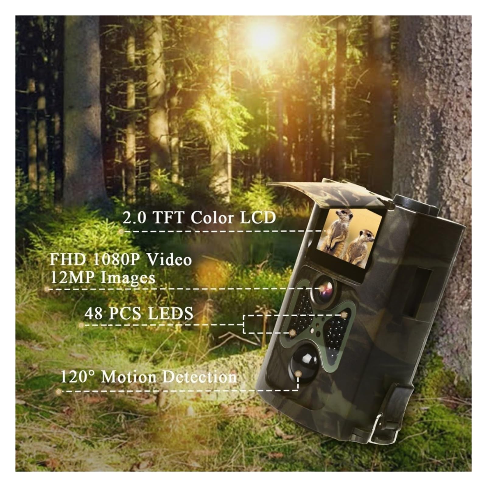 Kamera Obserwacji Dzikiej Przyrody Wildlife Trail Camera Fotopułapki Polowanie Dzika Kamera Bezprzewodowa Obserwacja Wildcamera Hunter Tracking