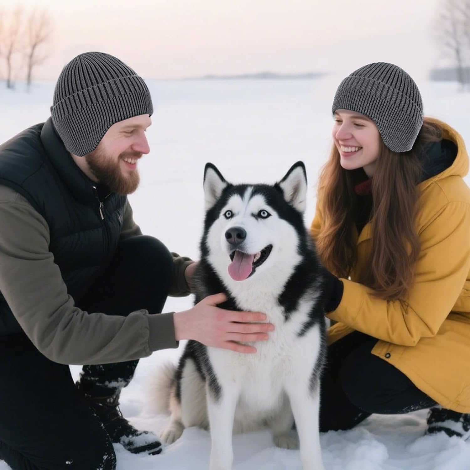 Beanie Hat with Earflap for Men Women, Soft Warm Knit Skull Caps Unisex Fashion Outdoor Winter Hats - Image 6