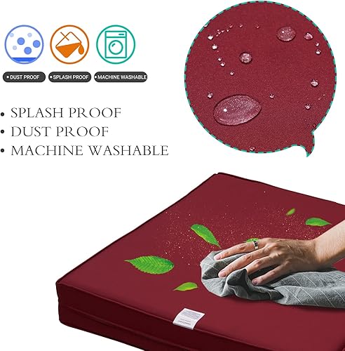 Miniatura 7 de ClawsCover Paquete de 12 fundas de repuesto para cojines y almohadas para exteriores, para 6 piezas, 5 plazas, mimbre de ratán para patio, juego de