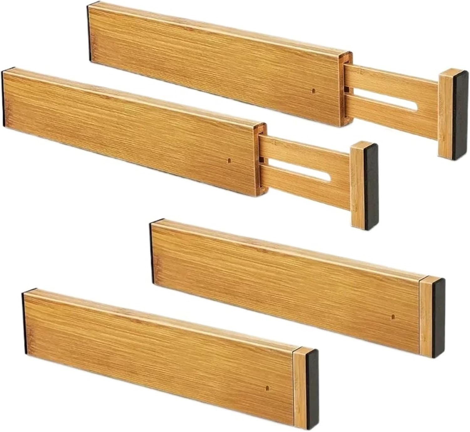 4Pcs Drawer Dividers Organizers Adjustable Expandable Spring Loaded Separators For Kitchen Bedroom Dresser For Clothes(L)