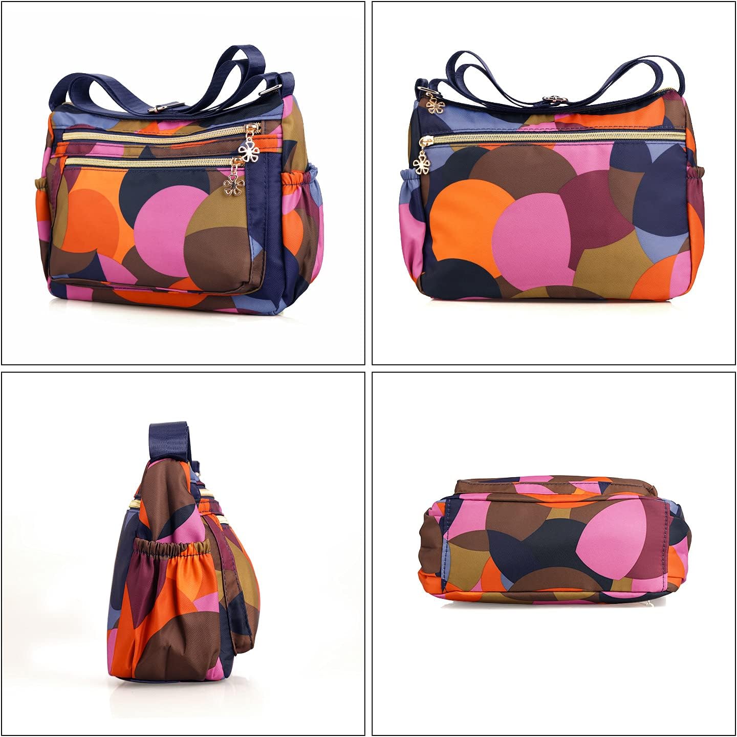 NOTAG Nylon Purses Lightweight Shoulder Bags Multipockets Crossbody Handbags with Adjustable Shoulder Strap | Nylon, Lightweight, Multipockets - Image 4