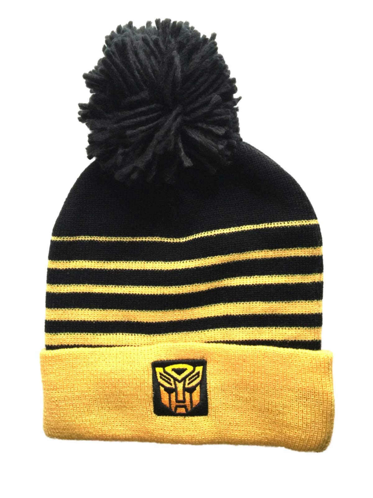Transform Boys Black & Yellow Bumble Bee Transformers Beanie Hat (Age 8-12)