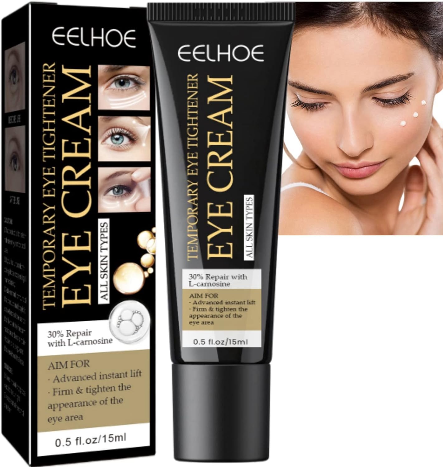 Tightener Eye Cream,Firming Eye Cream,Instant Eye Bag Removal,Firming