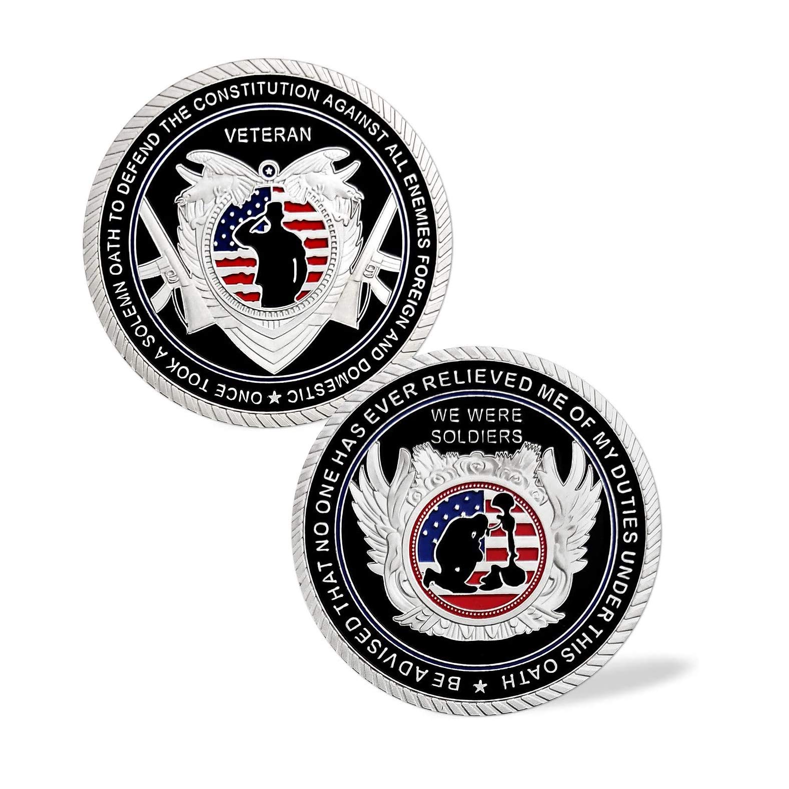 Moneda de desafío de veteranos militares de los Estados Unidos, moneda militar juramento de soldados del ejército