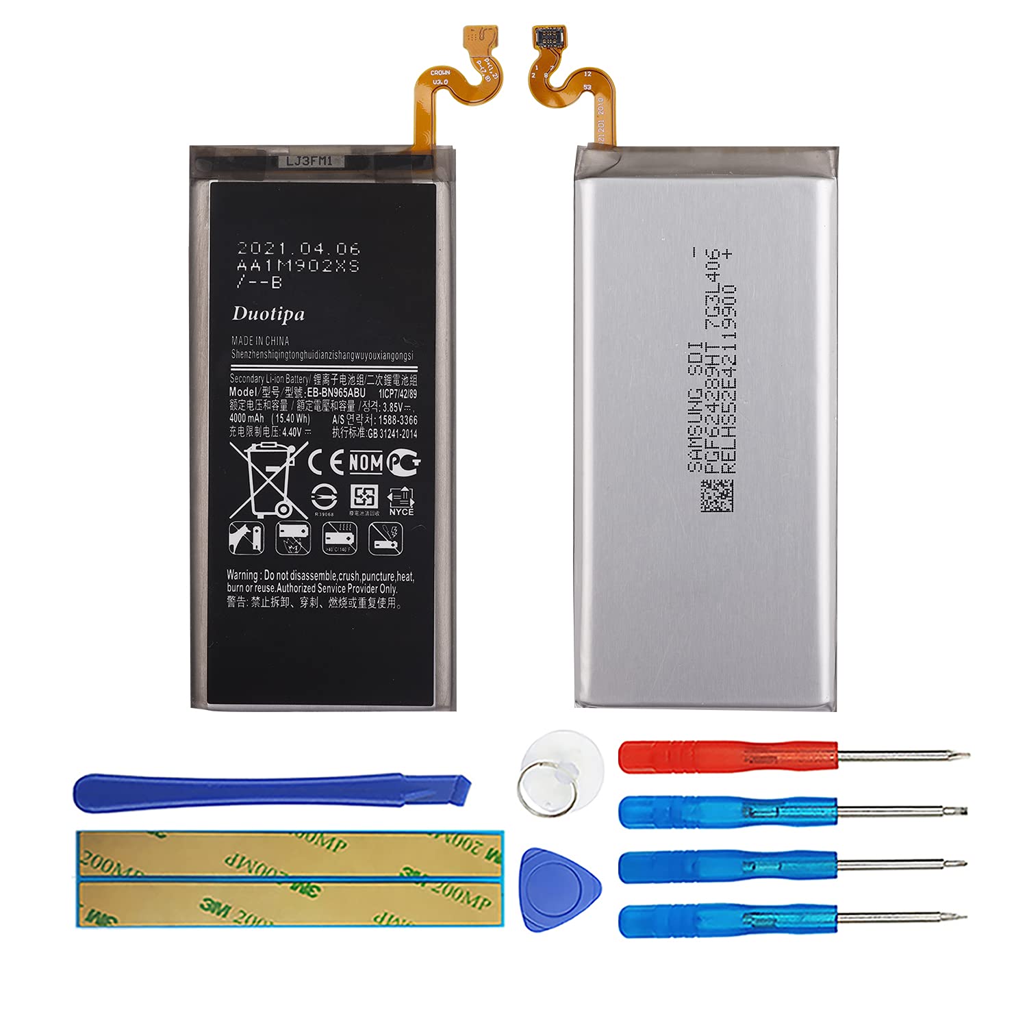 Duotipa Battery EB-BG965ABU Compatible with Samsung Galaxy Note 9 N960 Battery with Tools