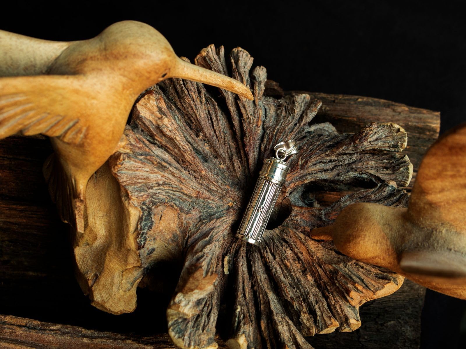 Fly Style Kettenanhänger Silber Phiole Amulett Parfum Anhänger - Aromatherapie Kette - Notfall Anhänger - Urnenketten für Asche