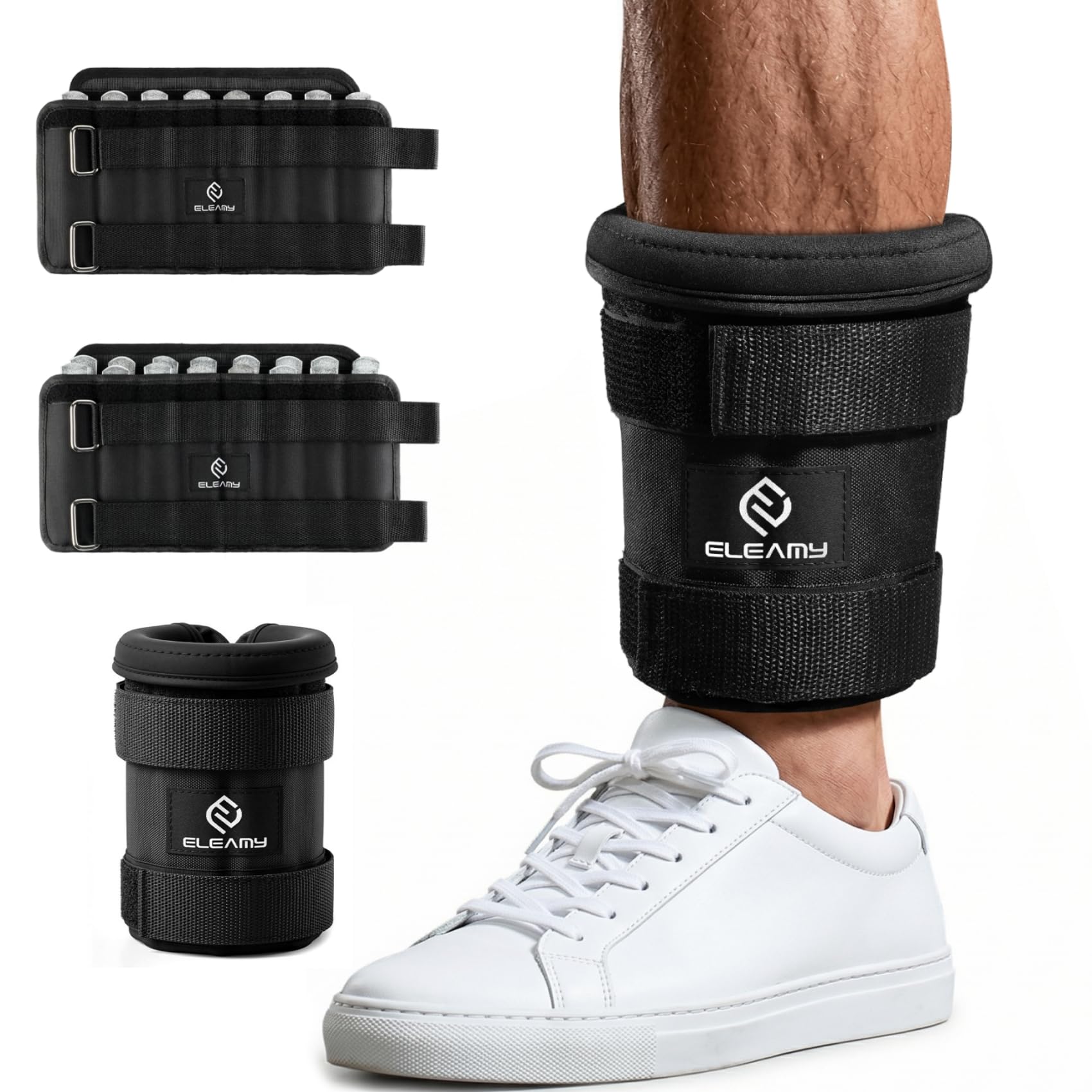 ELEAMY Adjustable Ankle Weights 1-8/15 LBS 1 Pair
