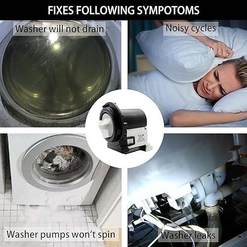 Miniatura 5 de JMREEJP - Motor de bomba de drenaje para lavadora 4681EA2001T, resistente y duradero, ajuste exacto para arandelas LG o Kenmore, sustituye a