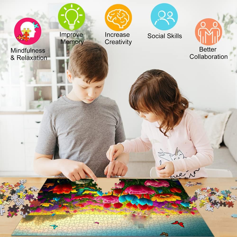 Jigsaw Puzzle 500 Piece Retro Cloud Types Science Id Poster Weather Prediction Meteorology Spring Summer Educational able Nature Scout Camp Chart Identification Wooden Adults Children Puzzles - Image 6