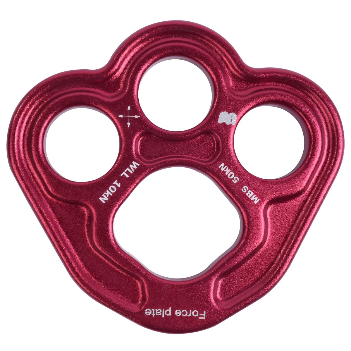 3 Trous Force Paw Rigging Plate Anchor Divider Finger Force Équipement d'escalade pour la Danse aérienne et l'escalade