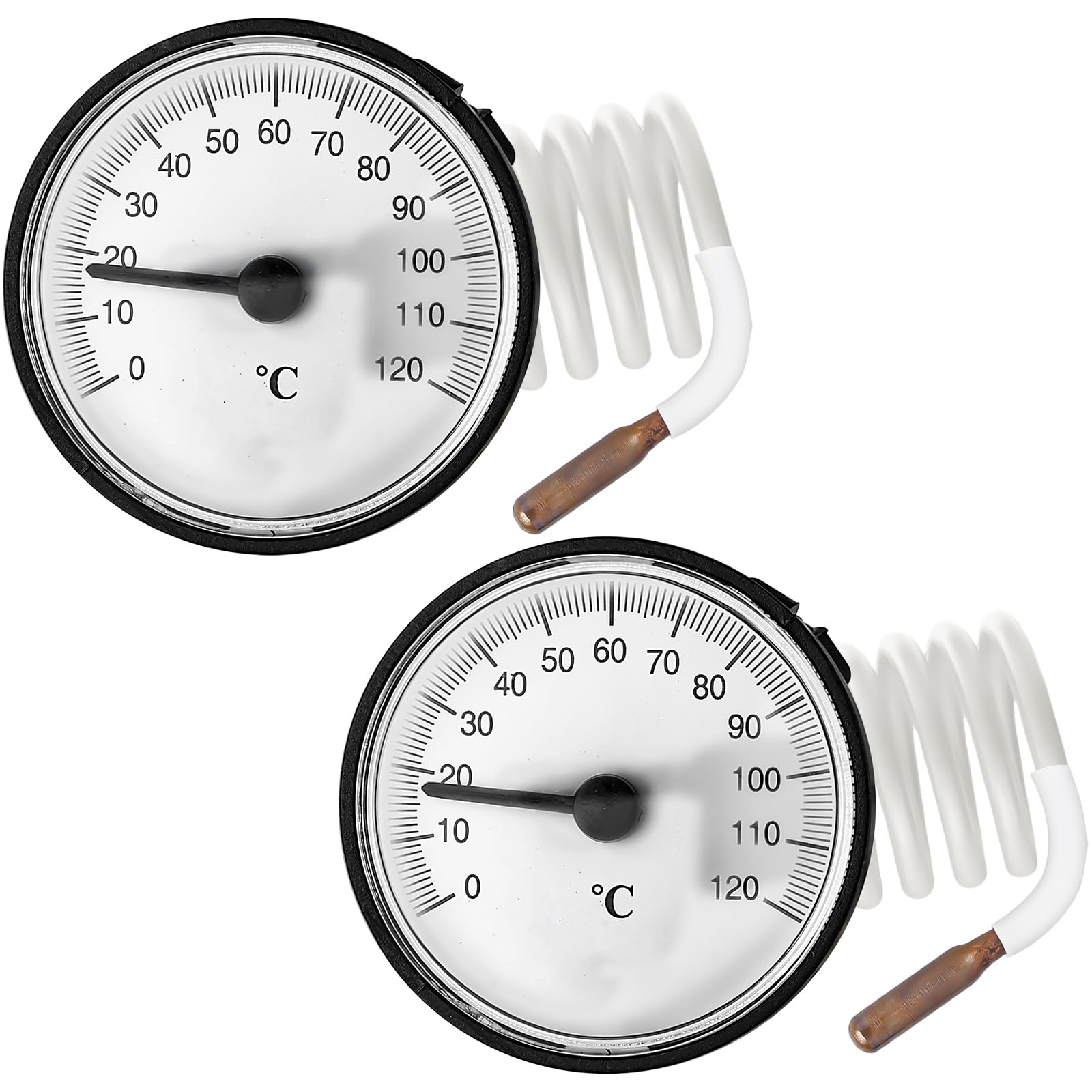 Kapillarthermometer -40 Bis +40 °C – Mit 1,44 M Fühlerleitung, Mechanisch, Ohne Batterie, Für Kühlschrank, Aquarium & Kühlkette