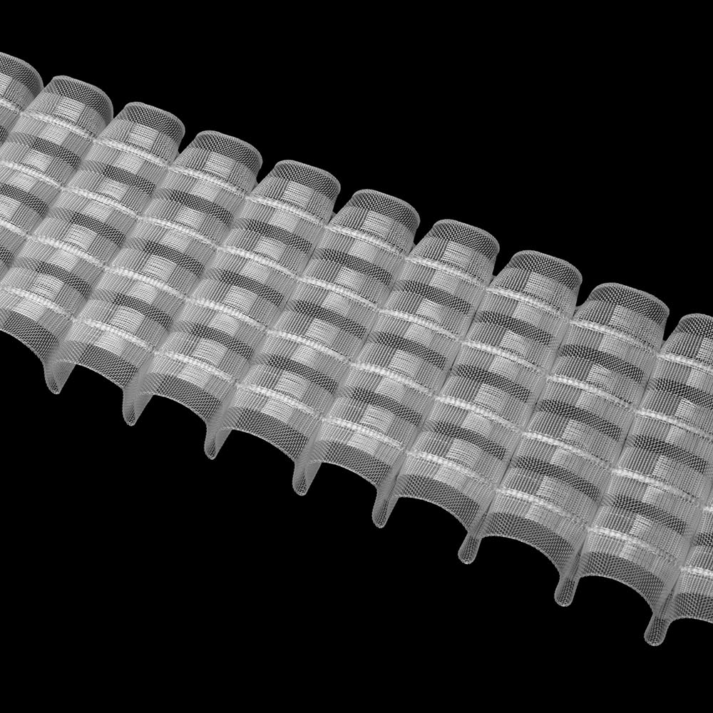 Oz-Is Dar Tekstil Gardinenband 50 Meter Bleistiftfalte 100 mm, Multitaschenband 1:2.0, 100% Polyester, Transparent Faltenband zum Annähen für Vorhänge und Gardinen 4338MP