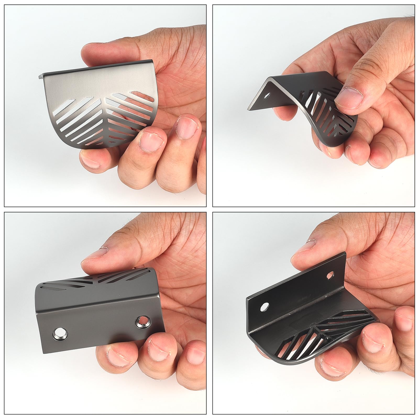 Lot De 4 Poignées De Porte En Forme De Feuille 60 Mm X 44 Mm