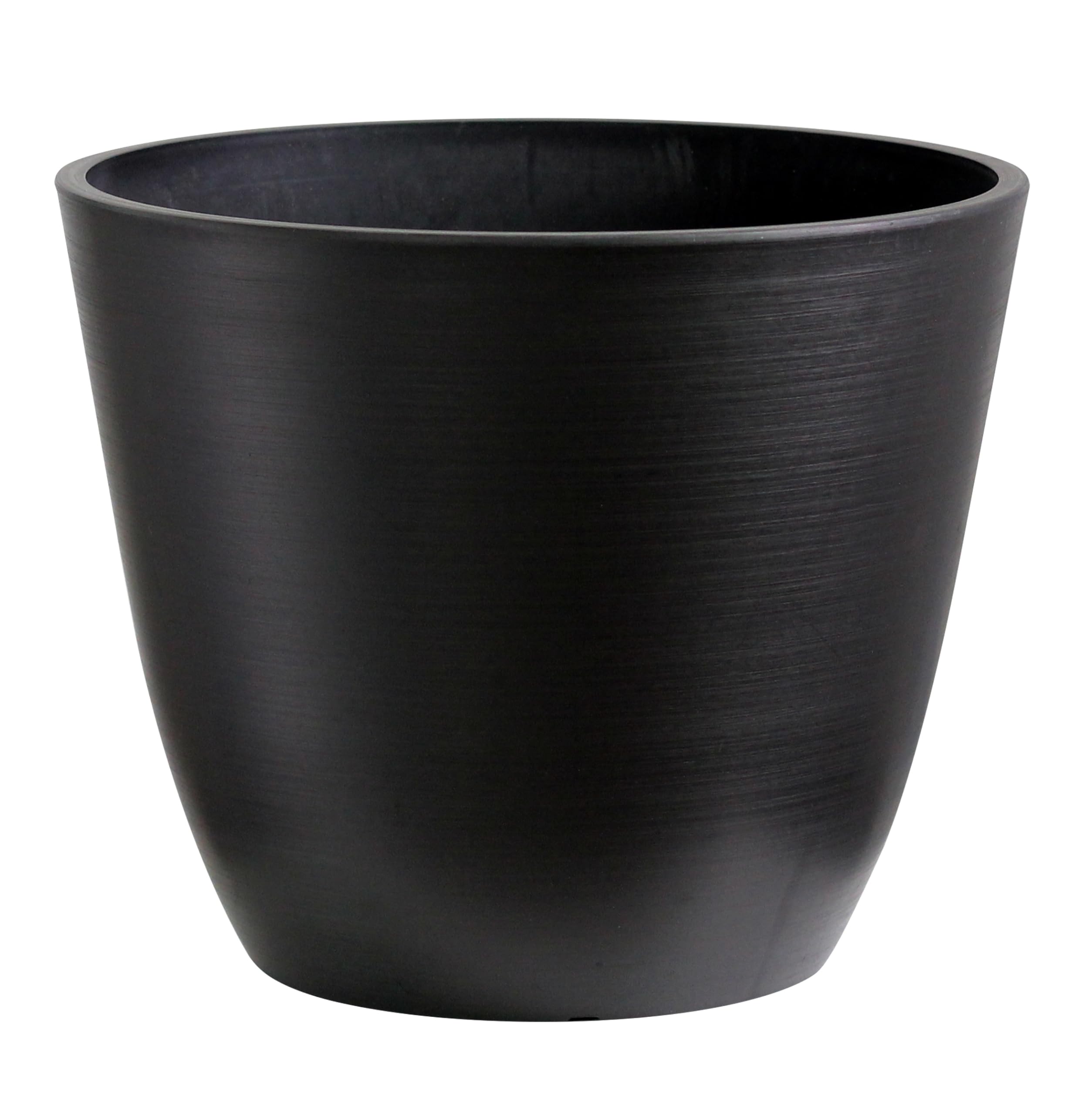 Olly & Rose 30cm Eco Wood Fibre & Resin Durable Large Plant Pot for Indoors and Outdoors Brushed Charcoal - Extra Large Plant Pots and Flower Pots for Garden and Home