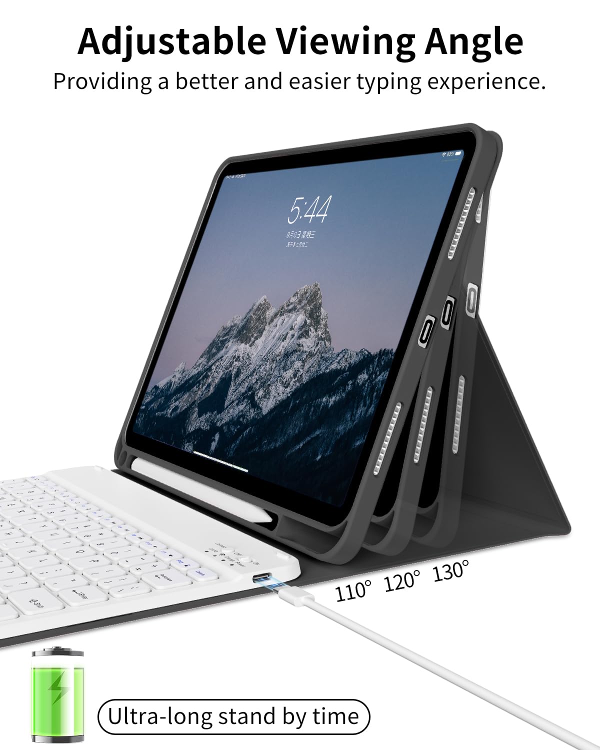 Clavier Bluetooth Magnétique Pour IPad 10e Et 11e Génération – Étui Protecteur, AZERTY Français, Détachable, Couleur Jaune