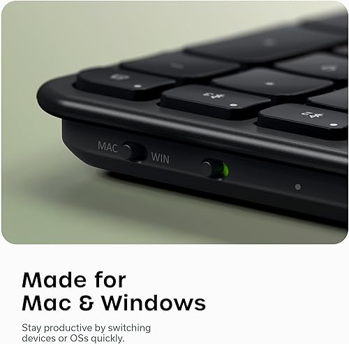 Miniatura 7 de Satechi Teclado inalámbrico Slim EX3, teclado de tamaño completo con teclado numérico, Bluetooth multidispositivo, conexión de 2.4 GHz para macOS,